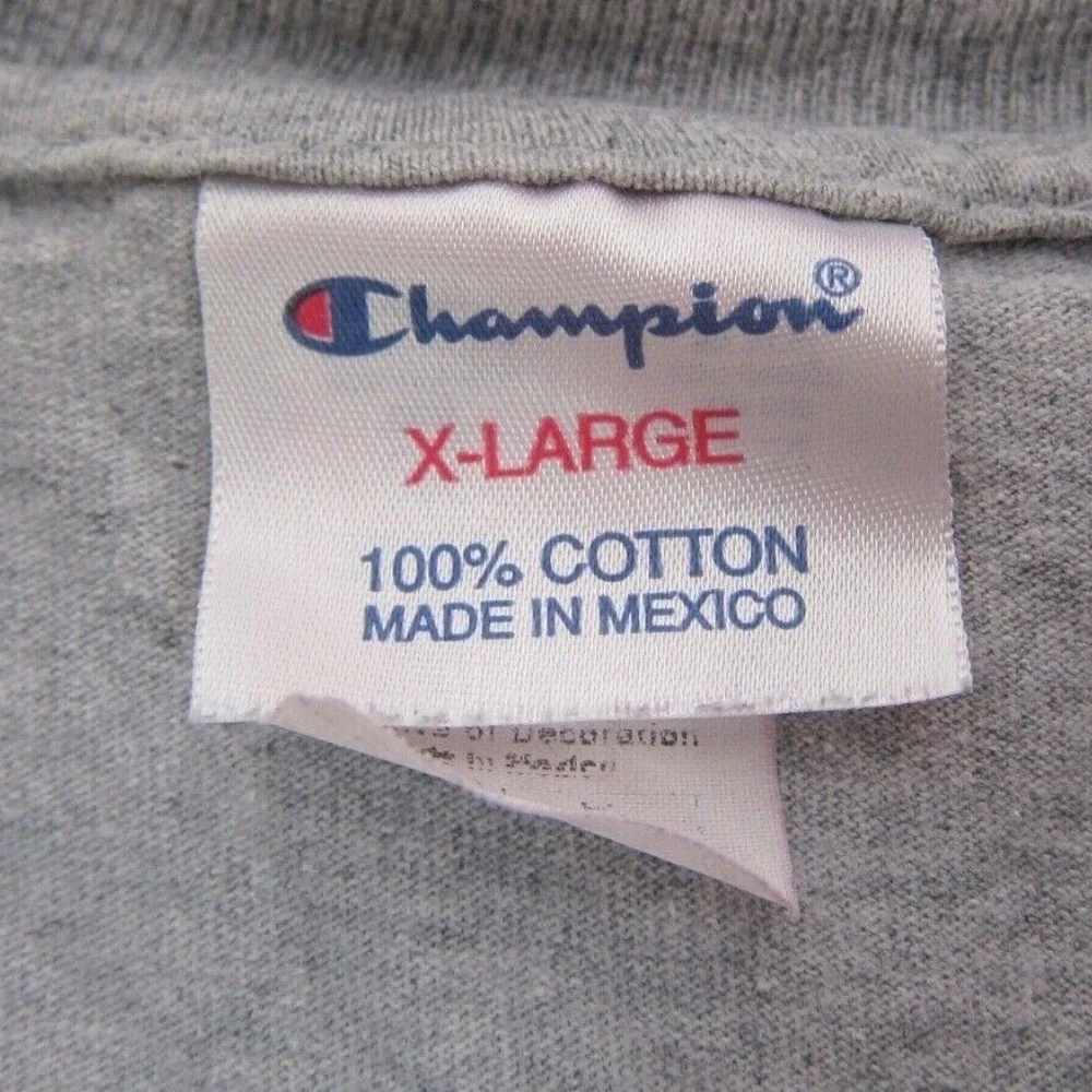 CHAMPION Lacrosse Graphic Print T Shirt in Gray sz XL - Picture 2 of 2